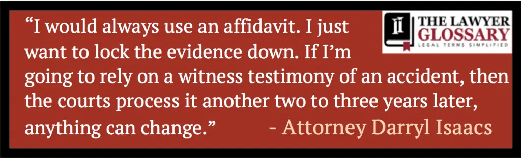 Quote about affidavit.