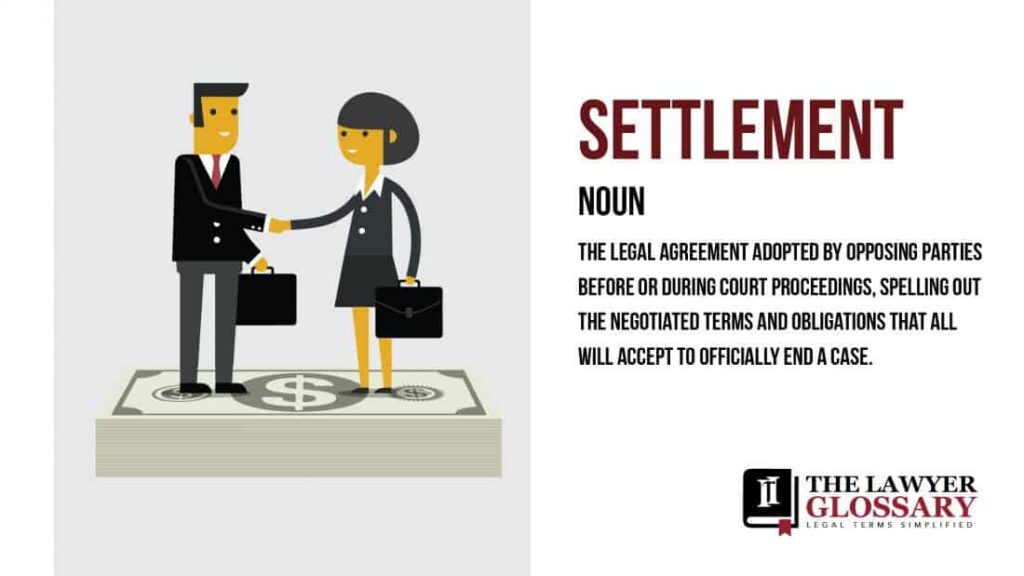Legal definition of settlement.