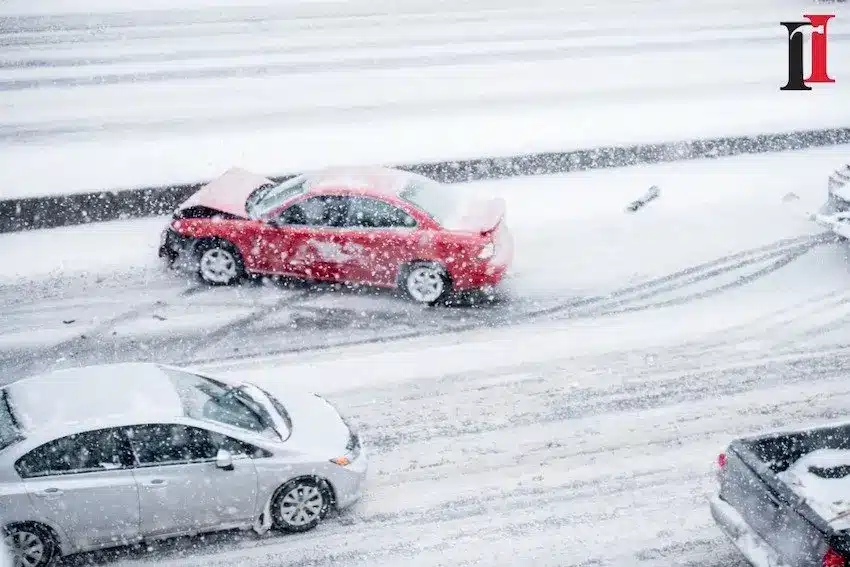 Car Accident in Snow