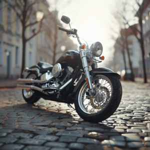 Motorcycle in street 
