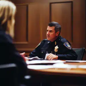 A police officer in office.