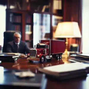 A lawyer in his office