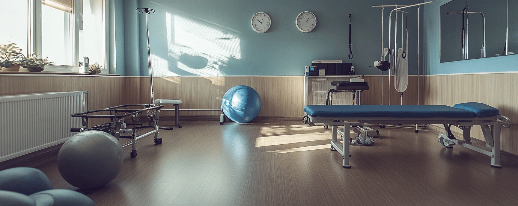 A physical therapy room