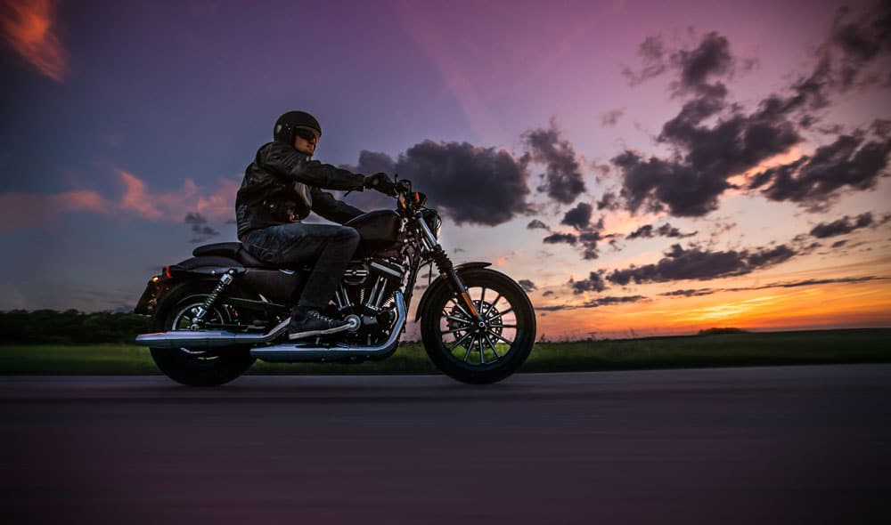 Motorcycle Rider during sunset